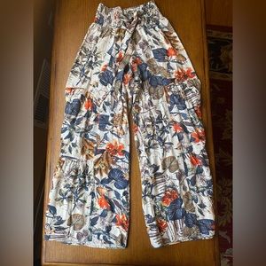 Floral flare bottoms